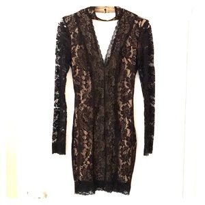 Bebe black lace dress